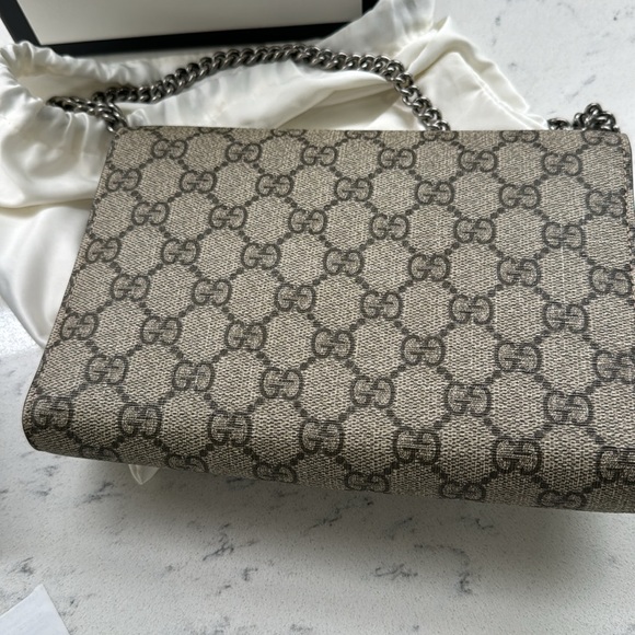 Brown Gucci GG Supreme Dionysus Chain Wallet Crossbody Bag. 100% authentic - Picture 9 of 11